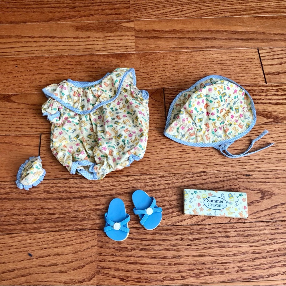 American Girl Bitty Baby Retired Beach Sandcastle Bucket and Shovel Play Set